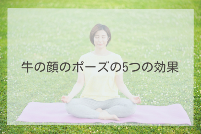 牛の顔のポーズの5つの効果