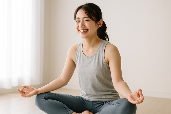 ヨガをやってる人のイメージ