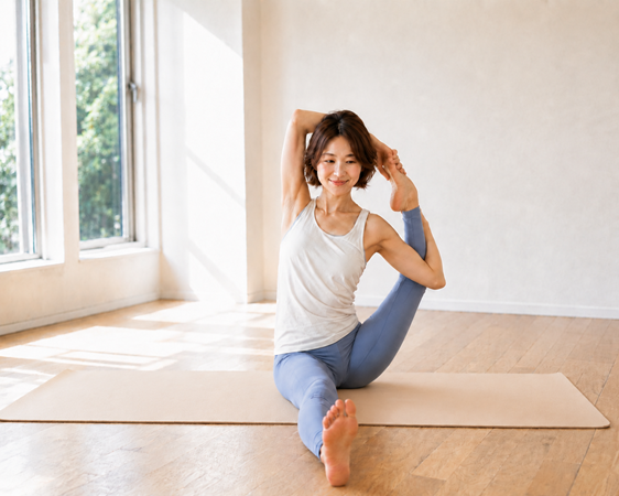 足を頭にかけるポーズの6つの効果