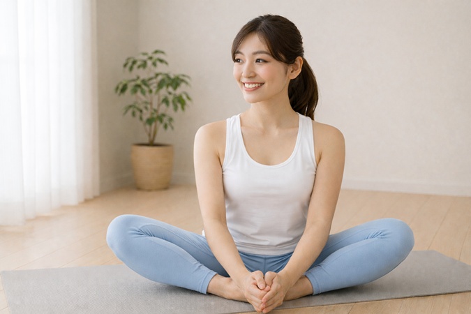 合蹠のポーズのやり方